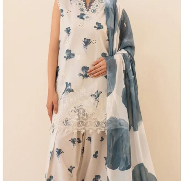 3-Piece Unstitched Printed Lawn Suit