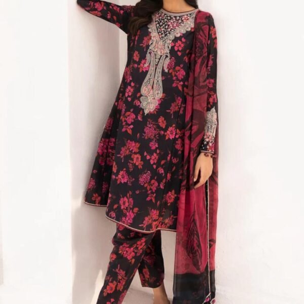3-Piece Unstitched Printed Lawn Suit